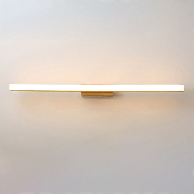 Madera de sombra lineal mate de pared moderna 1 accesorios de iluminación de pared de espejo ligero en marrón