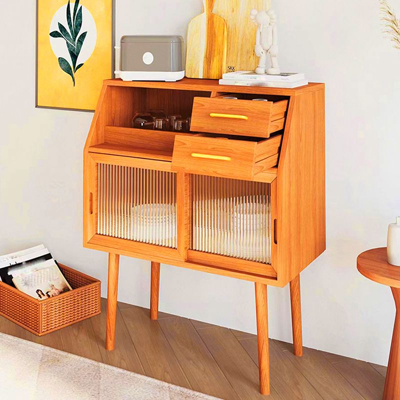 Modern Style 2 Drawers Sideboard Solid Wood Server for Dining Room