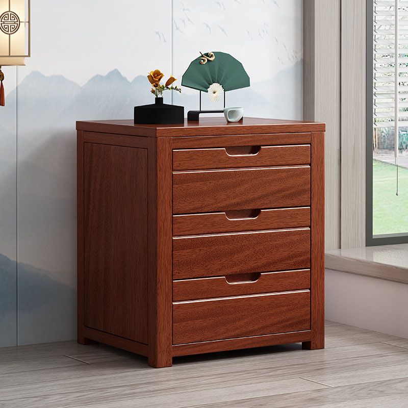 Modern Walnut Lingerie Chest Vertical Storage Chest Dresser with Drawers