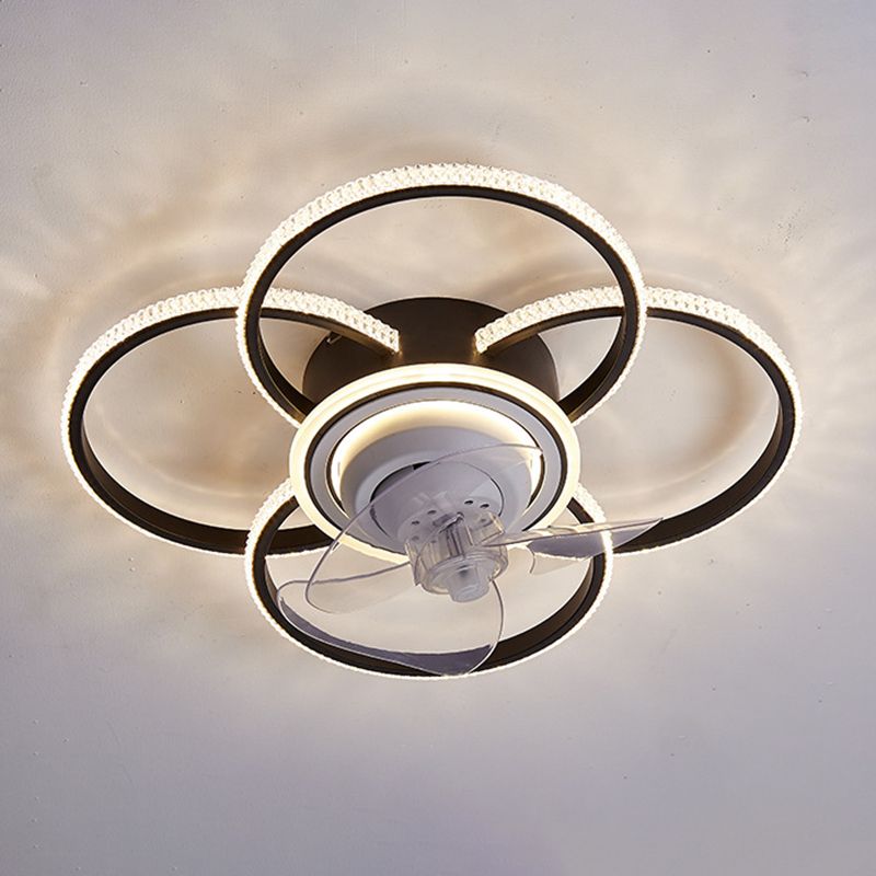 Modern LED Ceiling Fan Light Simplicity Flush Mount Light for Living Room