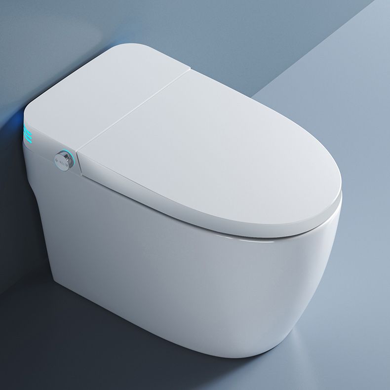 White Elongated Floor Mount Bidet All-In-One Smart Bidet with Heated Seat