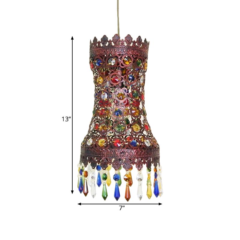 Metal Curvy Drop Posting Antique 1 Light Restaurant Lighting Lights en cobre