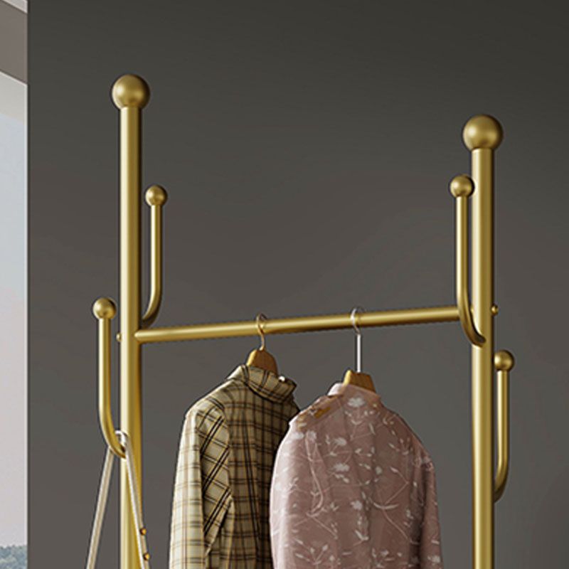 Gorgeous Coat Rack Coat Hooks Metal Storage Basket Coat Rack with Castors