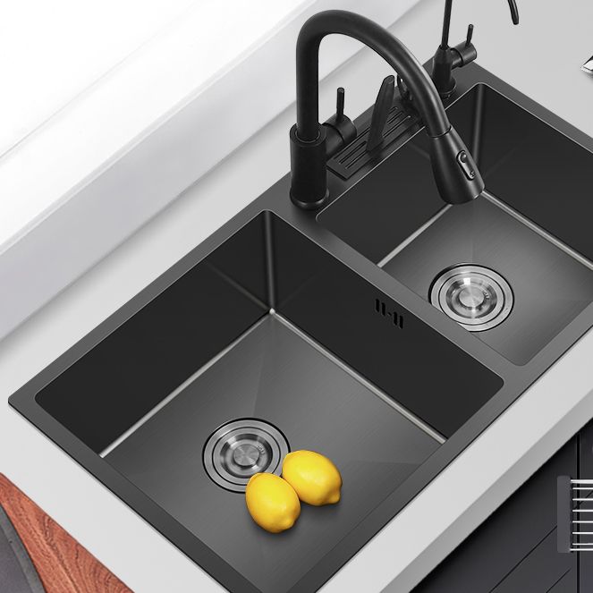 Classic Style Kitchen Sink Drop-In Stainless Steel Kitchen Double Sink