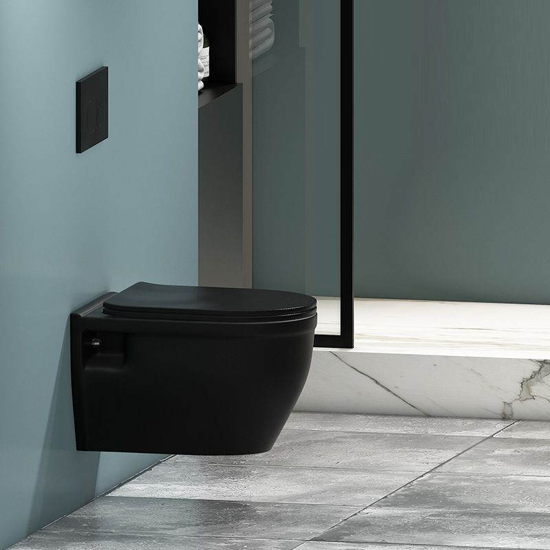 Modern Ceramic Flush Toilet Wall Mount Toilet Bowl for Washroom