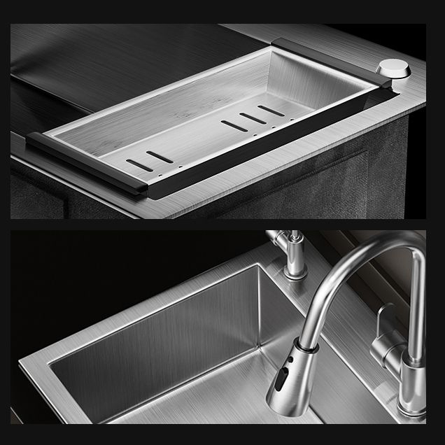 Classic Style Kitchen Sink Stainless Steel 3 Holes Drop-In Kitchen Sink