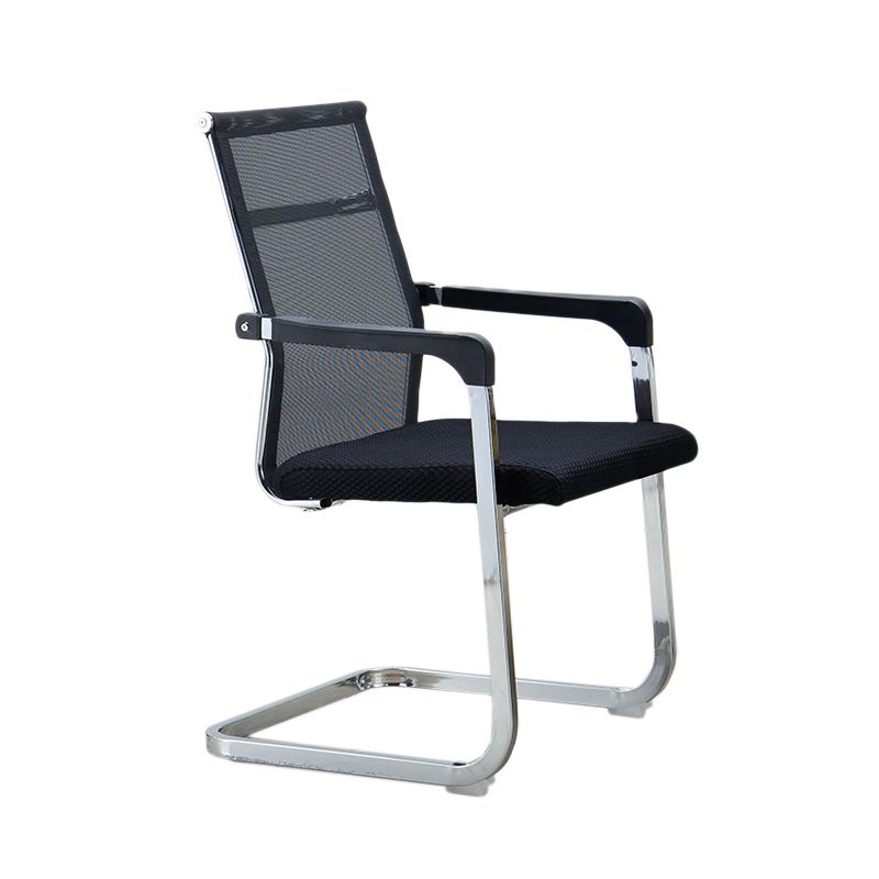 Modern Style Task Chair No Wheels Mesh Office Chair with Fixed Arms