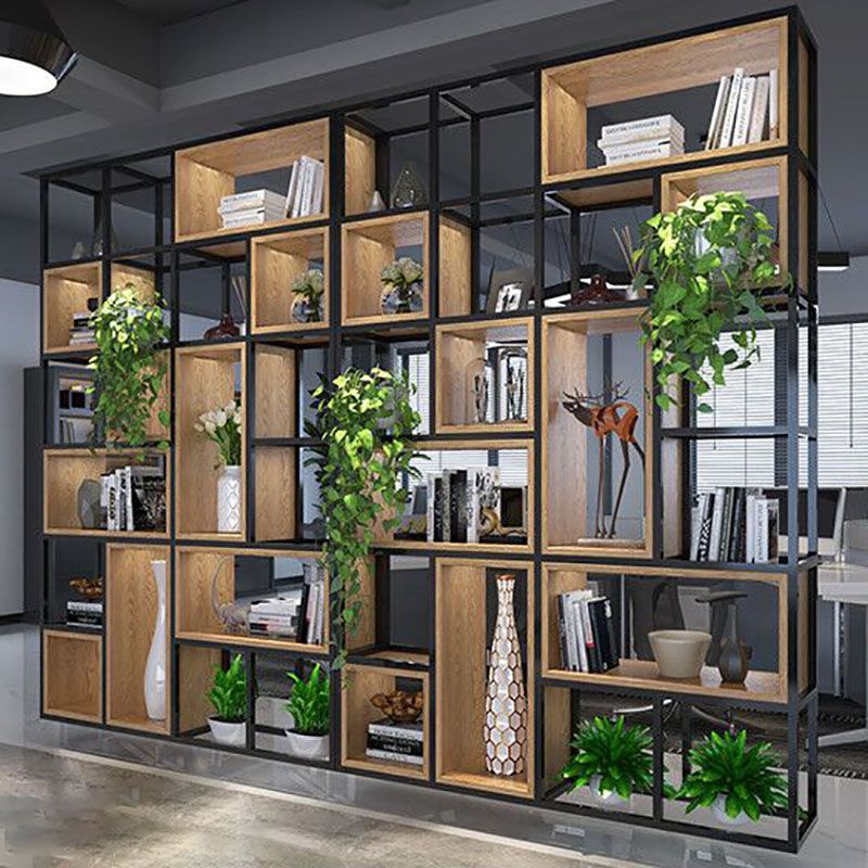 9.84"W Bookcase Industrial Style Open Back Bookcase for Home  Study Room Office