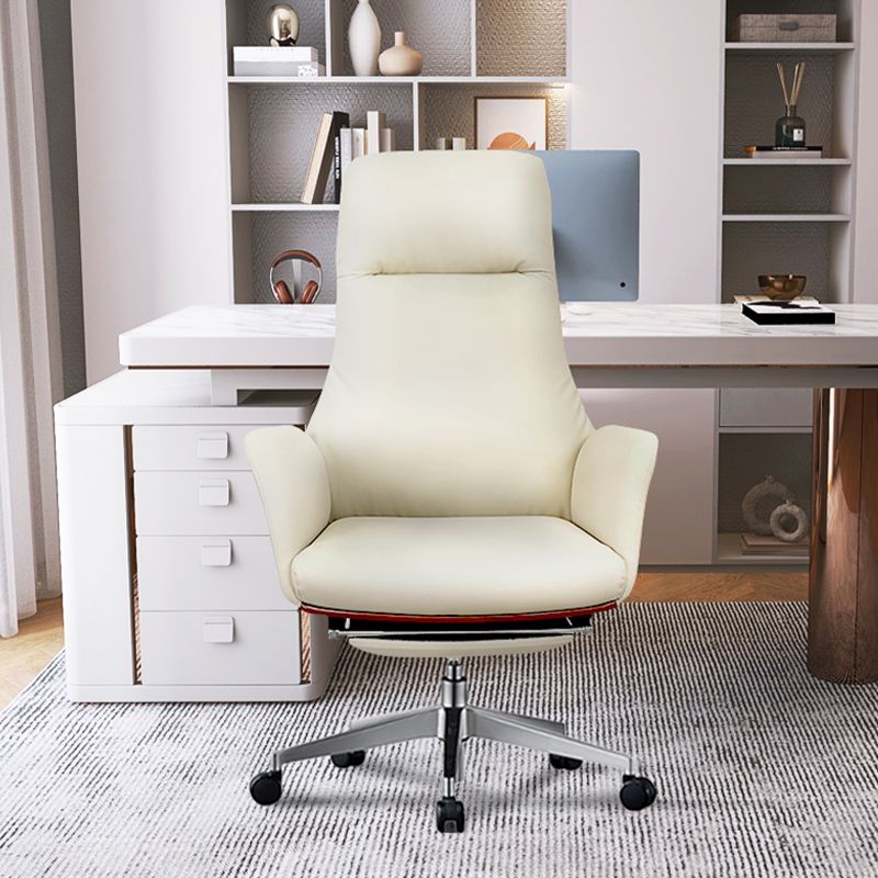 Fixed Arms Chair Modern No Distressing Ergonomic Office Chair with Wheels