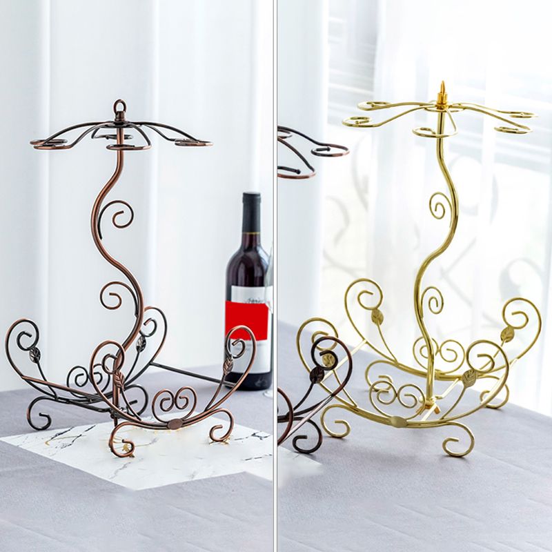 Countertop Wine Holder Rack Metal Wine Rack Kit with Wine Storage