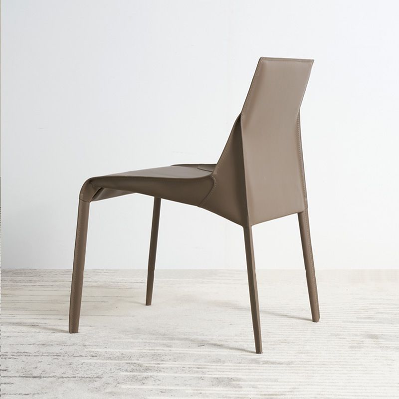 Modern Dining Chairs Armless Chairs for Kitchen with Metal Legs