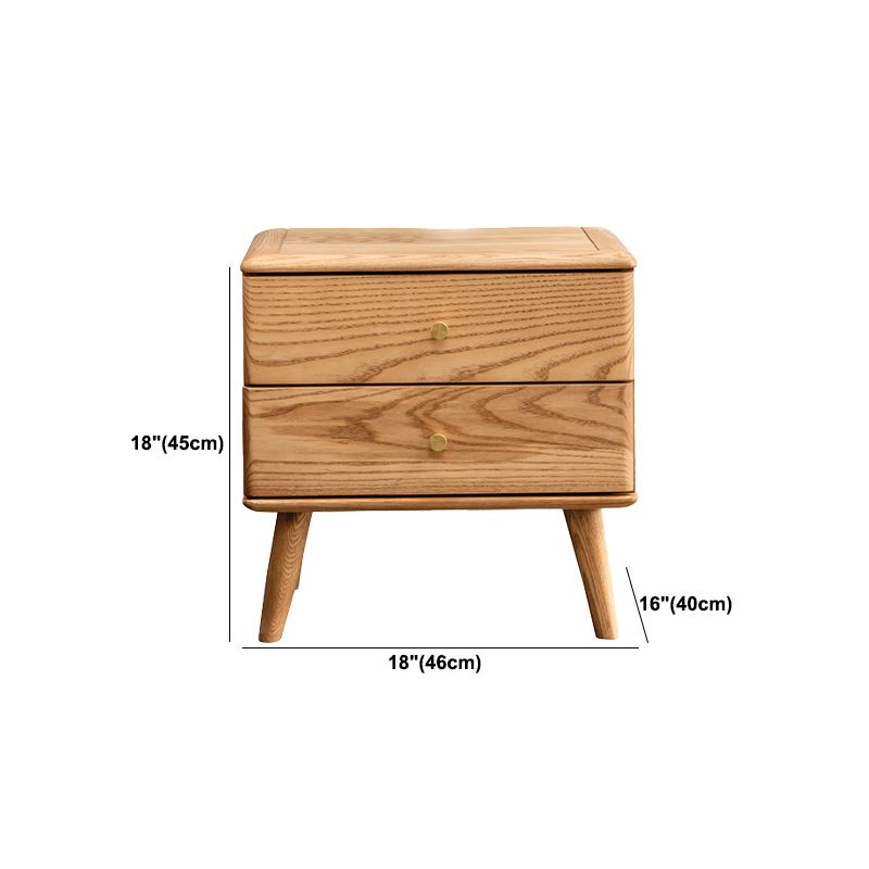 Solid Wood Nightstand Legs Included Accent Table Nightstand with Drawers