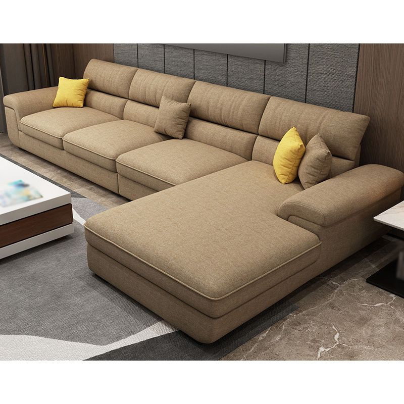 Coussins amovibles décontractés sectionnelles 37,4 "H Sofa de bras supérieur d'oreiller avec 4 oreillers