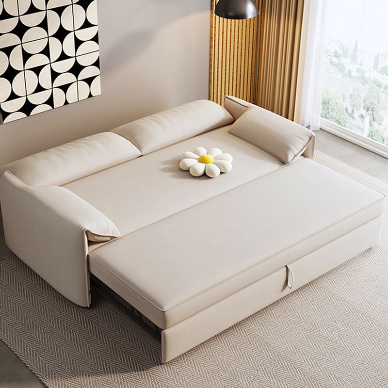 Scandinavian Futon and Mattress Pillow Back Futon Sleeper Sofa