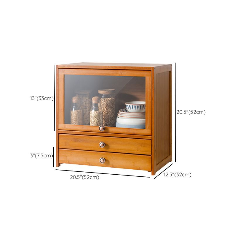 Contemporary Sideboard Cabinet Bamboo Sideboard with Drawers for Dining Room