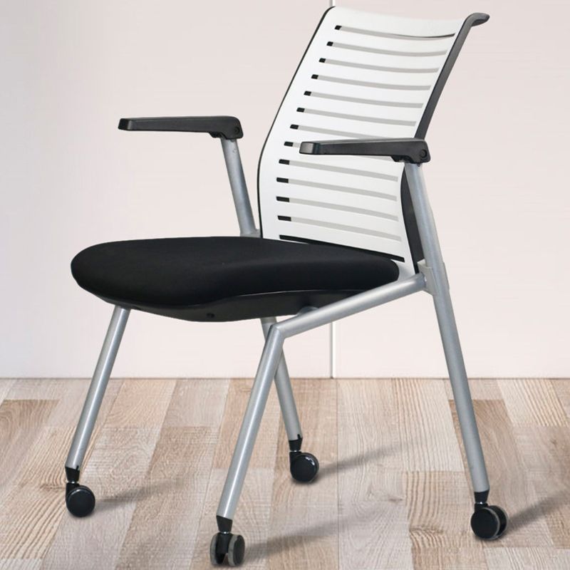 Modern Plastic and Nylon Conference Chair with Mid Back Home Office Chair