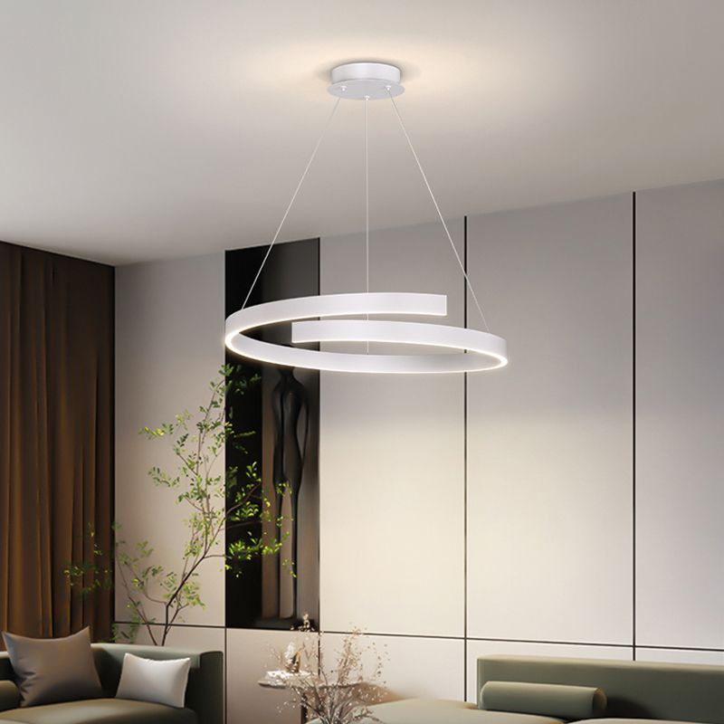 Linear Shape Metal Pendant Light Fixture Modern Single Light Hanging Light Fixture