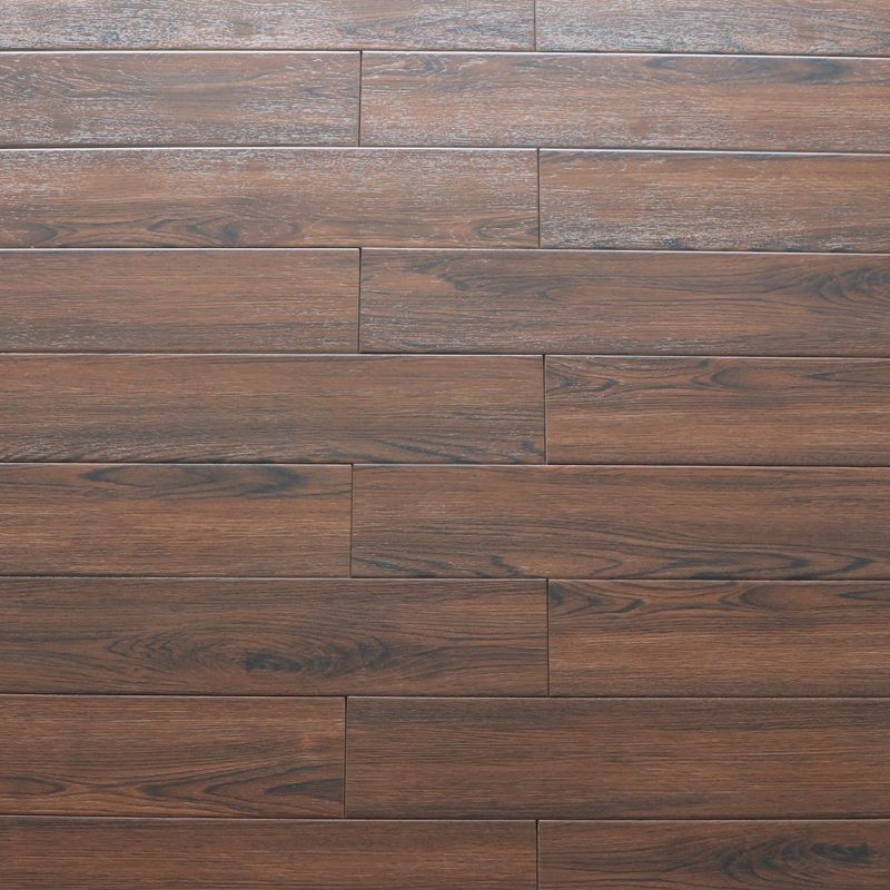 Indoor Rectangle Floor Tile Straight Edge Wood Pattern Floor Tile