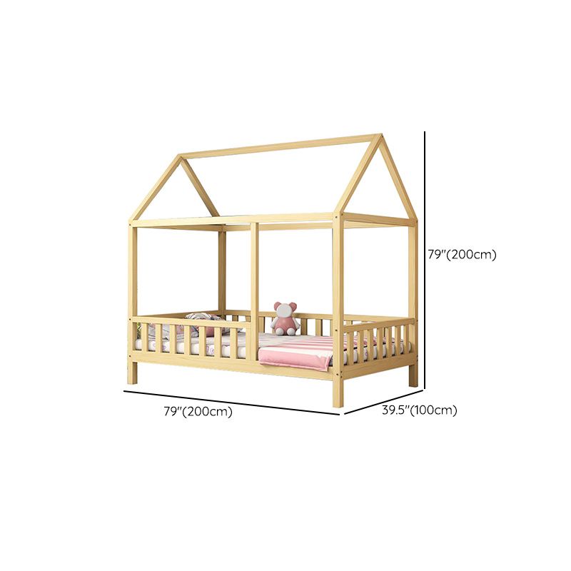 Standard Size Solid Wood Nursery Bed Modern Nursery Crib in Light Wood