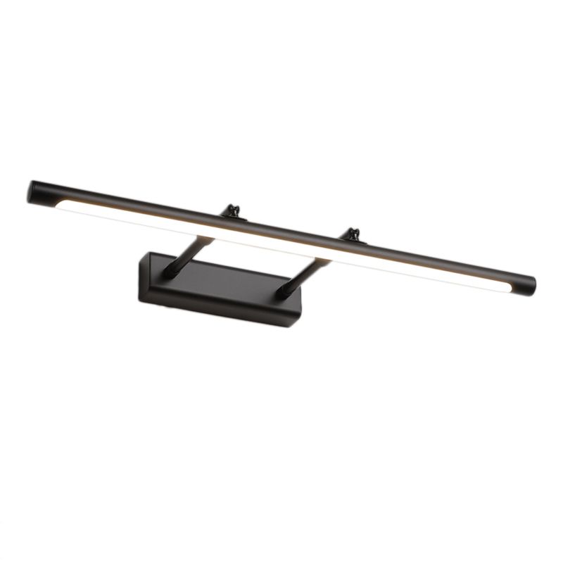 Metal Shade Linear Swing Arm Lights Medro de pared Moderna 1 Cabeza de montaje en la pared en negro