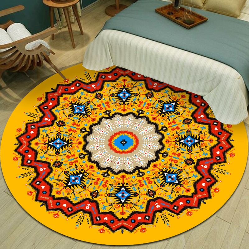 Tapis de zone de mandala multicolore