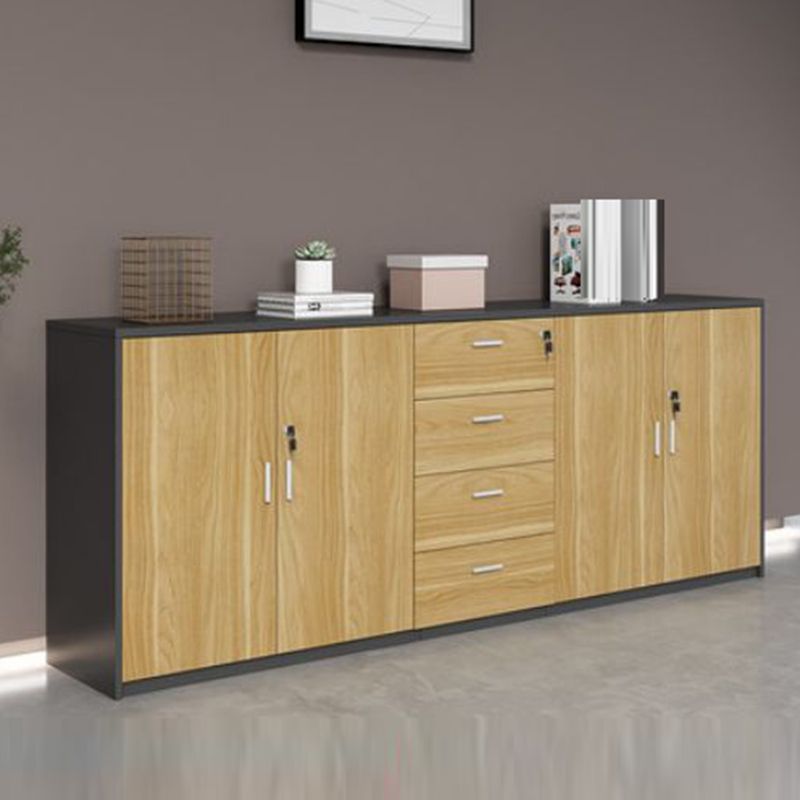 Traditional Wood Cabinet Locking Drawers and Storage File Cabinet