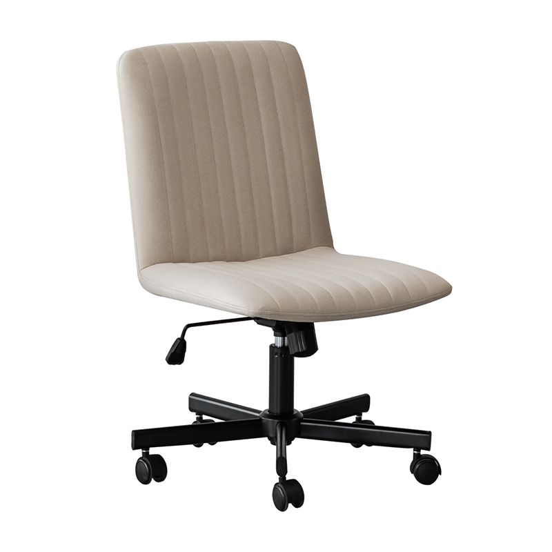 Armless Office Chair Adjustable Seat Height No Distressing Ergonomic Desk Chair