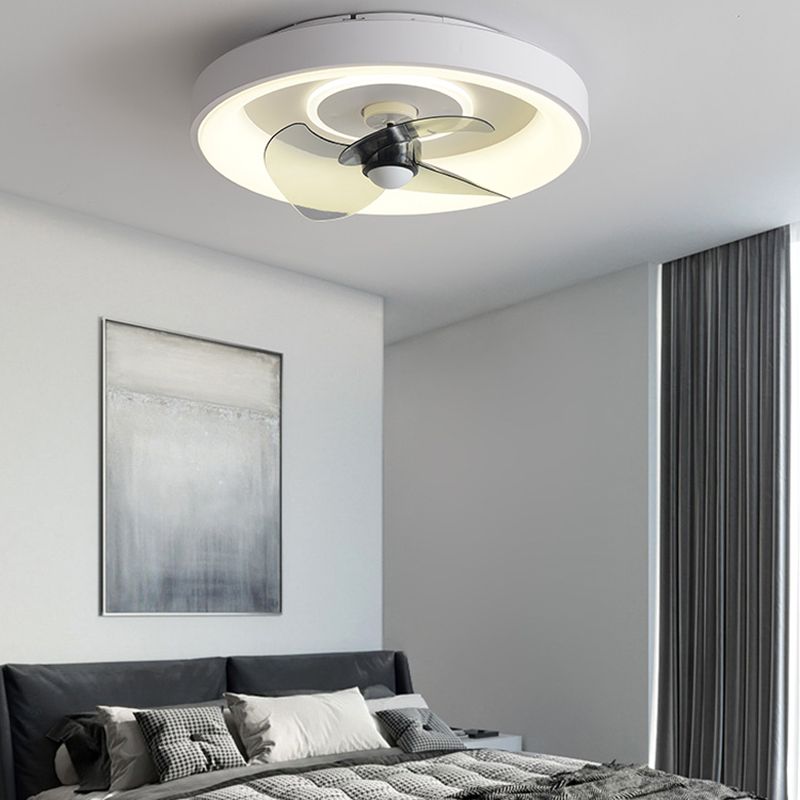 Fabillement de plafond en métal de forme géométrique Style moderne 2 lumières Light Fan Fan Lampe