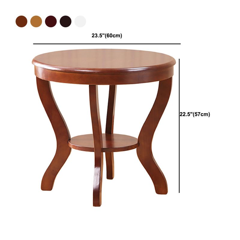 Round 4 Legs End Table Traditional Side End Table for Living Room