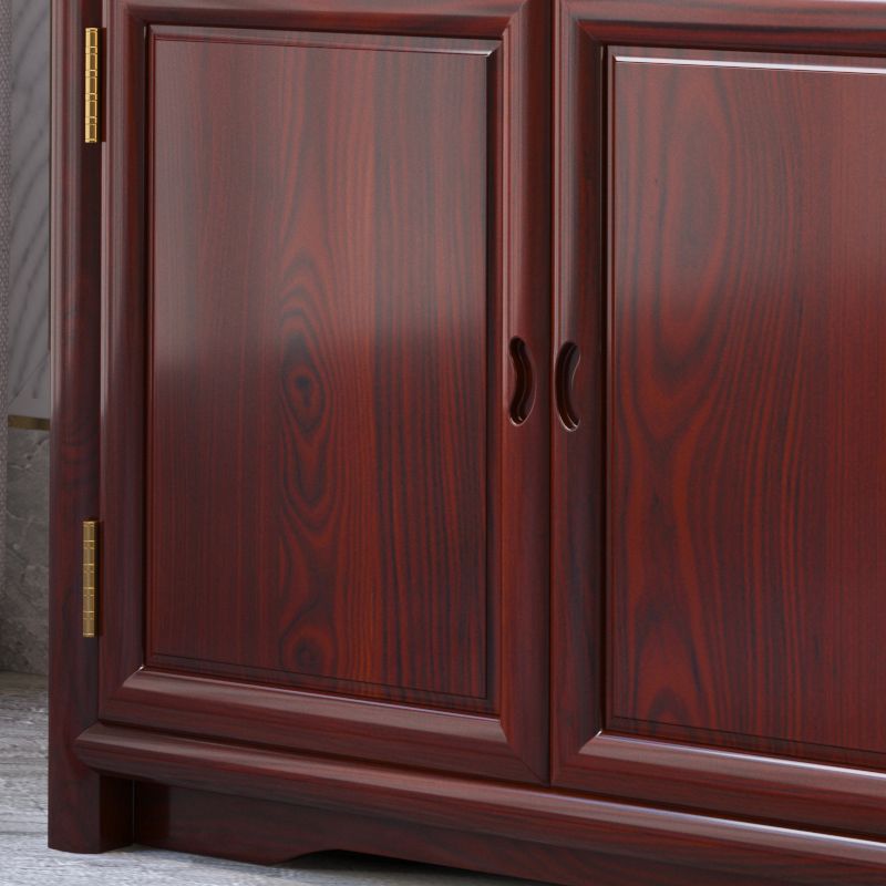 Traditional Rectangle Storage Cabinet Solid Wood Accent Cabinet