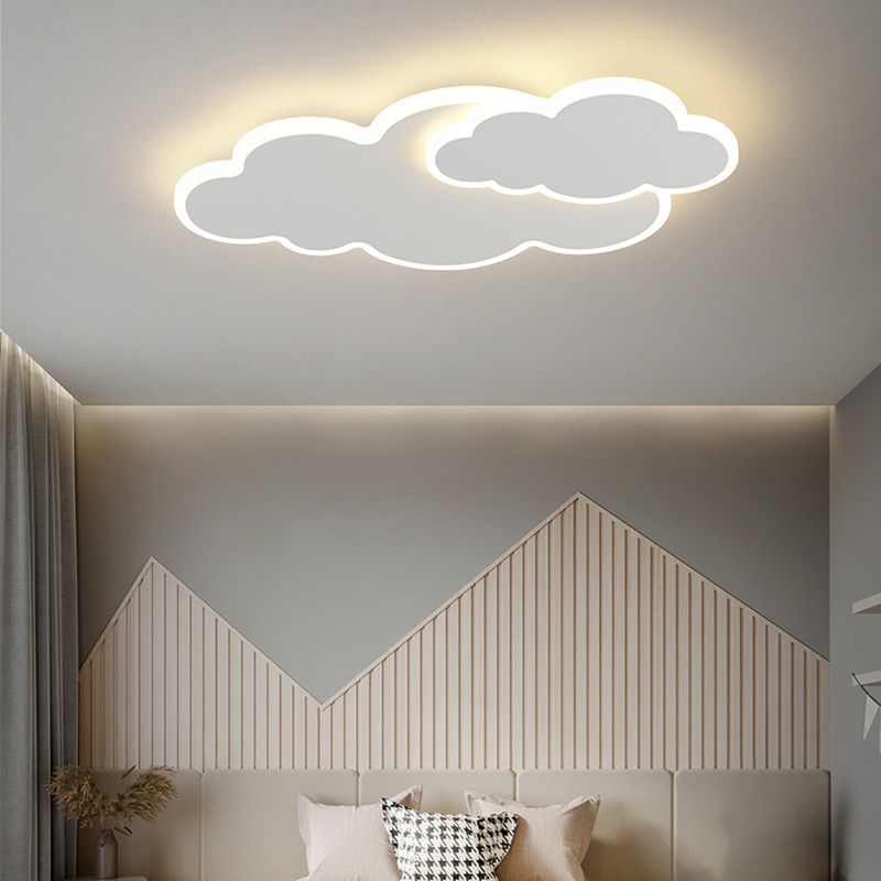 LED Modernism Ceiling Light White Flush Mount Lighting for Bedroom