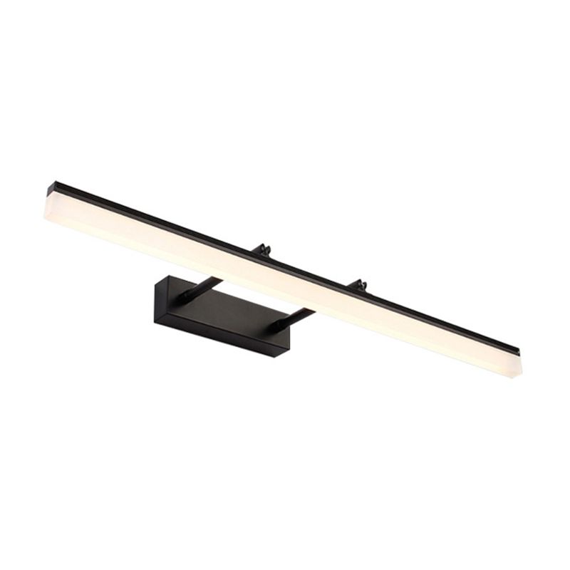 Modern Style Linear Vanity Wall Lights Metal 1 Light Vanity Mirror Lights in Black