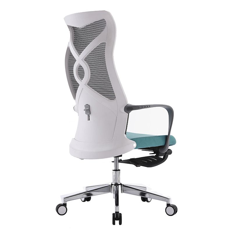 Fixed Arms Desk Chair Microfiber Desk High Back Chair Swivel Ergonomic