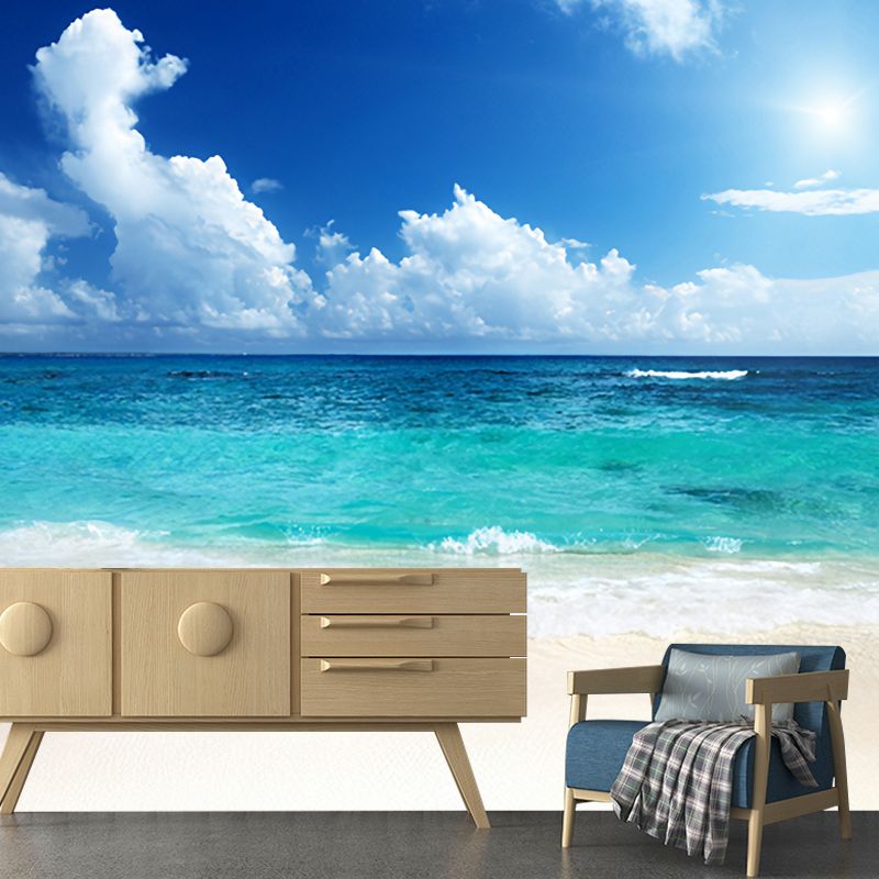Photo Print Sea Mural Wallpaper for Gallery and Living Room, Made to Measure