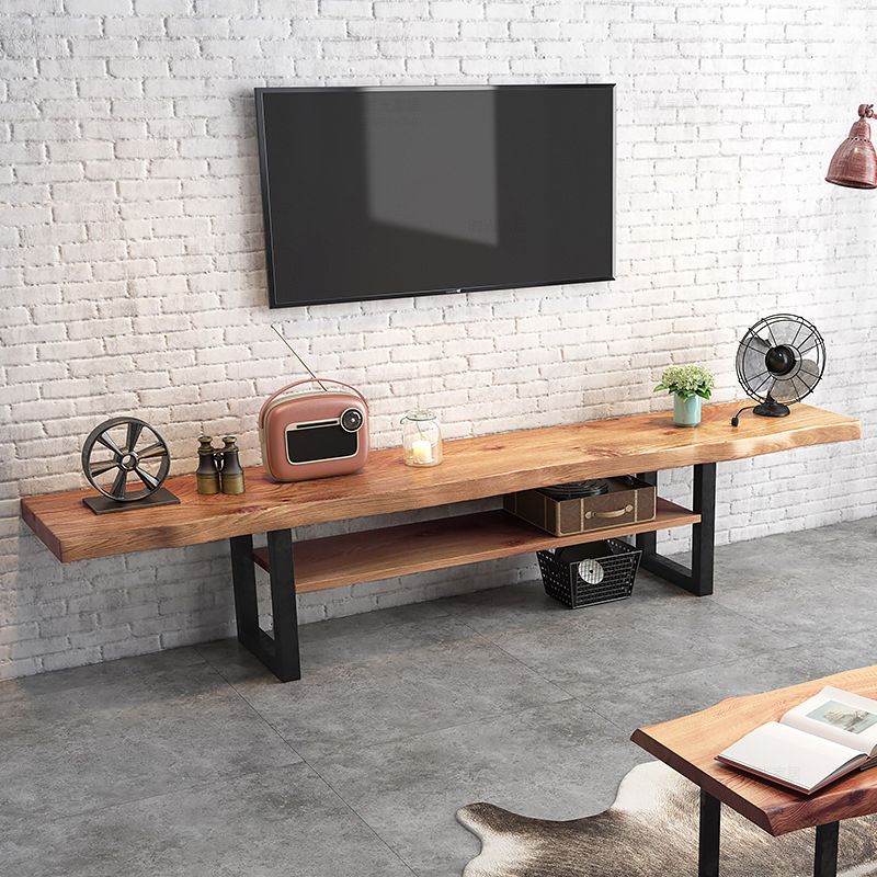 Modern TV Media Stand Engineered Wood Natural TV Stand Console