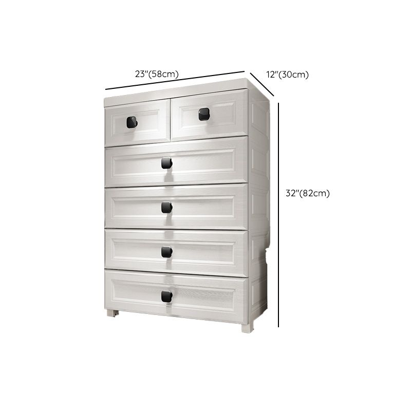 Ultra Modern Vertical Plastic Nursery Dresser with Drawers for Bedroom