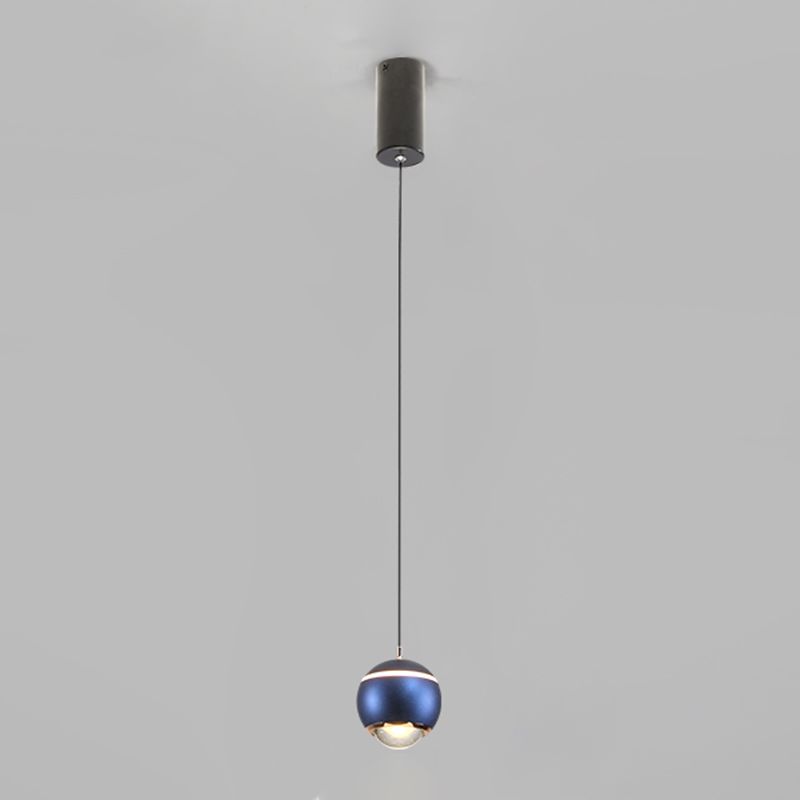 Postmodern Aluminum Pendant Light Globe LED Hanging Pendant for Bedroom