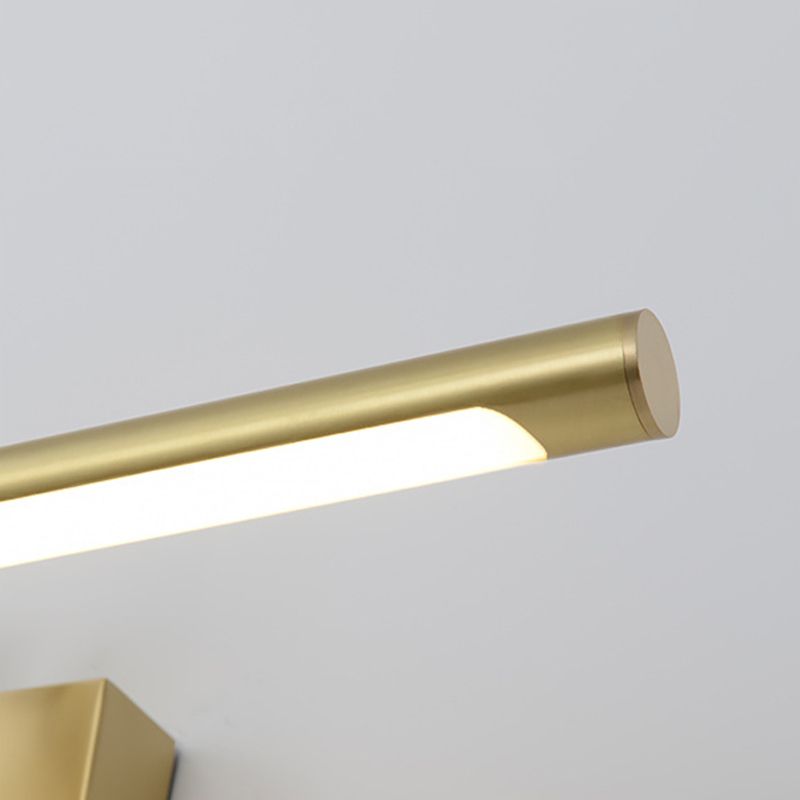 Brass LED Mirror Light Vintage Vanity Lighting in Gold for Bathroom