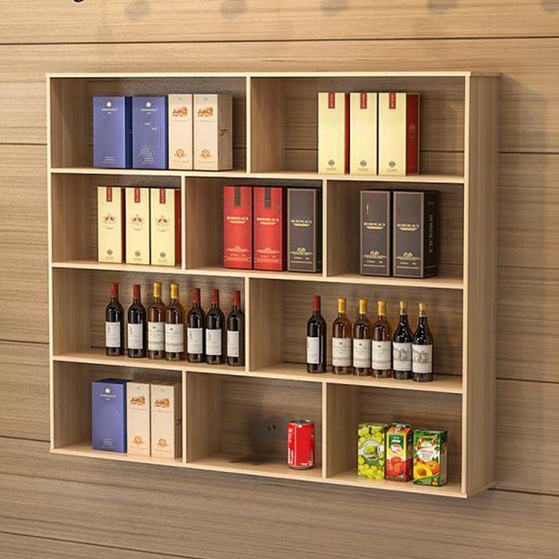 Modern Wall Mounted Bottle Wine Rack Manufactured Wood Wine Bottle Holder