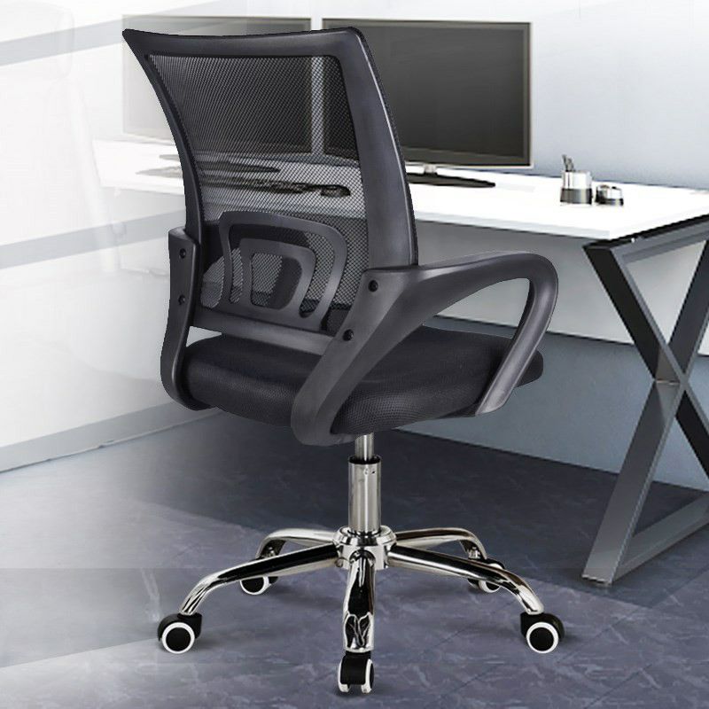 Modern Fixed Arms Office Chair Tilt Mechanism Nylon Office Chair