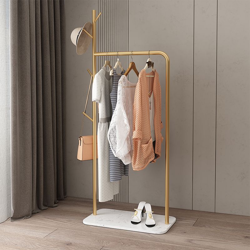 Contemporary Plain Hall Tree Coat Hooks Metal Coat Rack for Bedroom