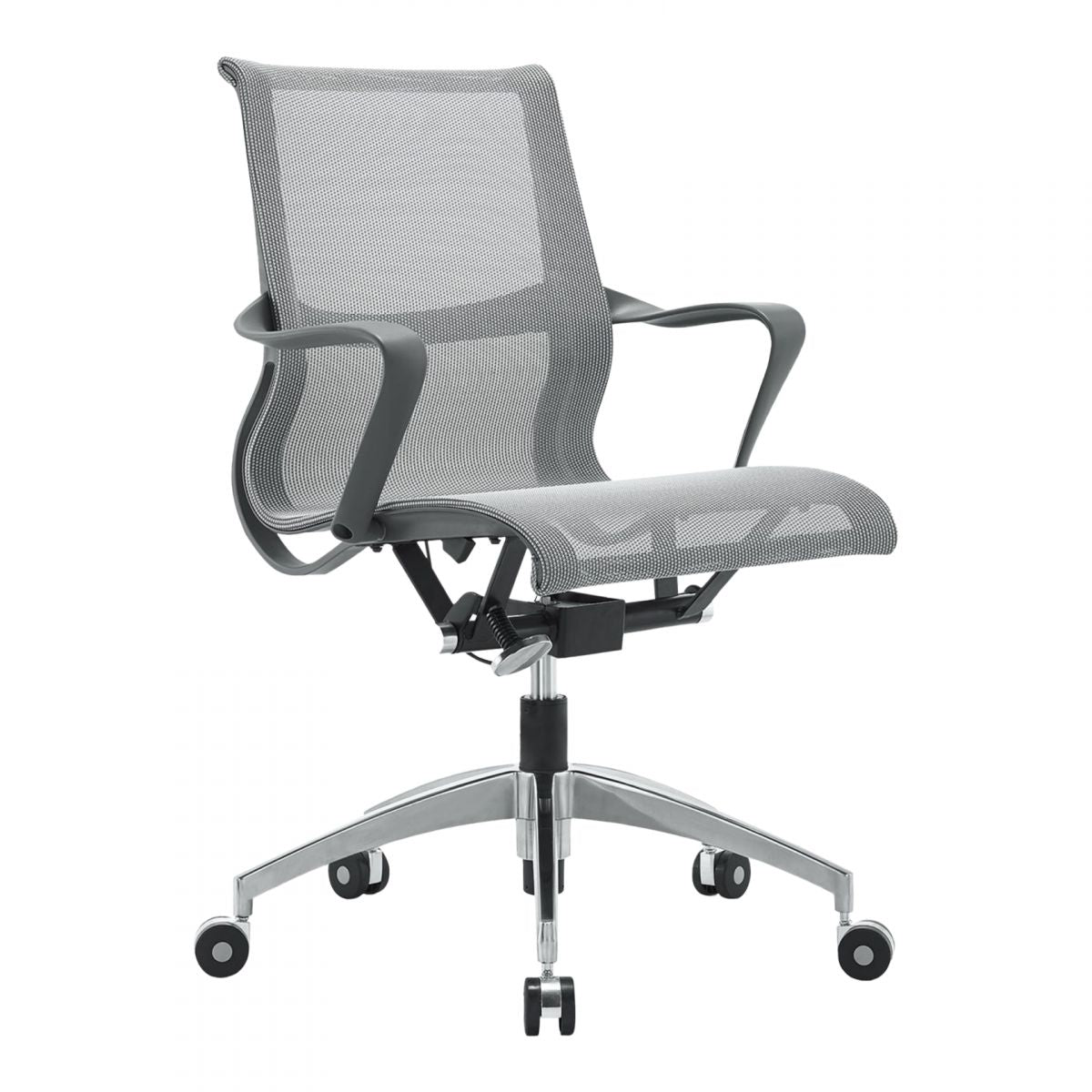 Modern Office Chair with Wheels Mid-Back Mesh Desk Chair Ergonomic Chair