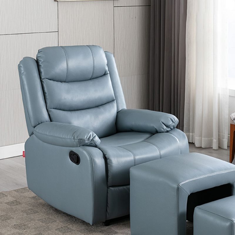 Contemporary Home Theater Recliner Manual-Push Botton Metal Solid Color Indoor