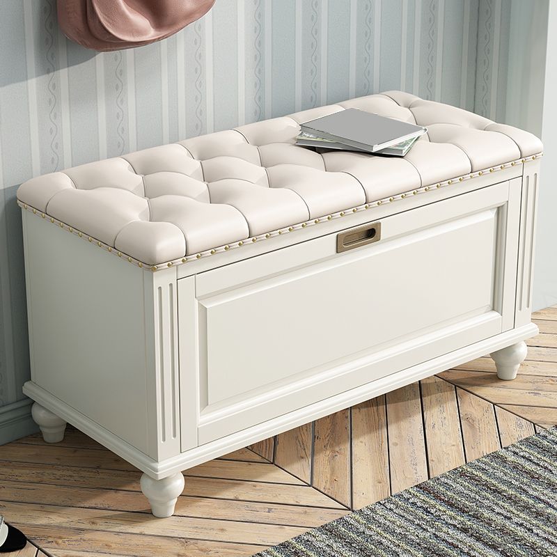 Traditional Solid Wood Entryroom Bench 50"H Tufted Seating Bench with Storage