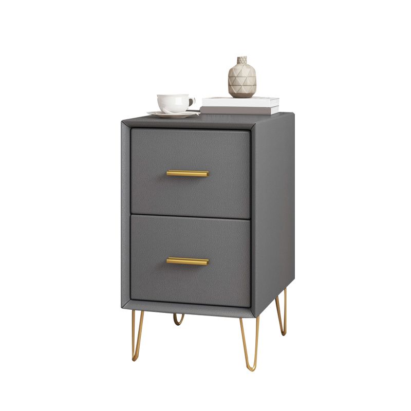 2 Drawers Contemporary Nightstand Legs Included Night Table ,19.3 Tall