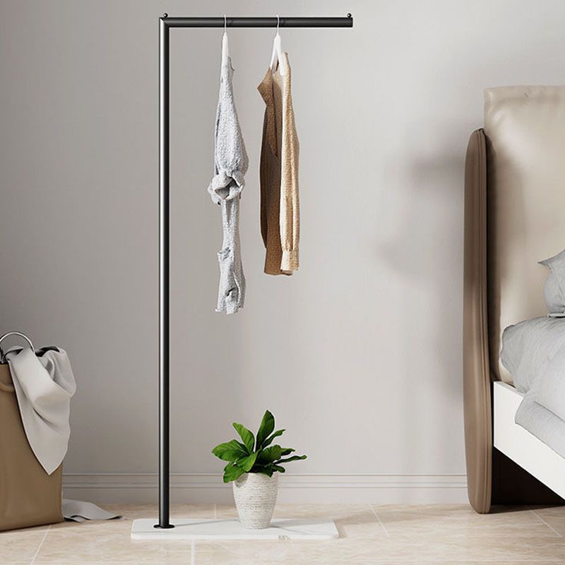 Contemporary Coat Rack Free Standing Metal Hall Stand with Slate Base