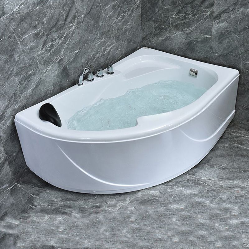 Corner Soaking Acrylic Bathtub Antique Finish Back to Wall Bath Tub