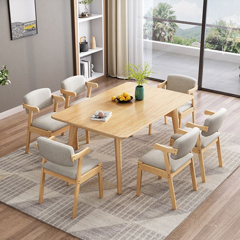 Kitchen Modern Solid Wood Dining Table of Trasitional Height with Formal Dining Room Sets