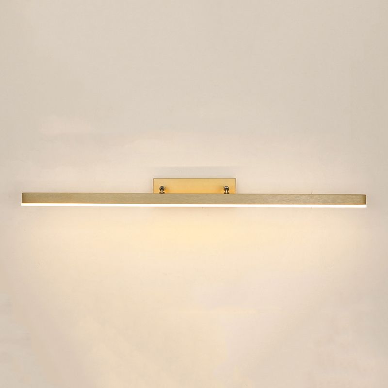 Golden LED Light Bath Bar Contemporary Vanity Lighting for Bathroom