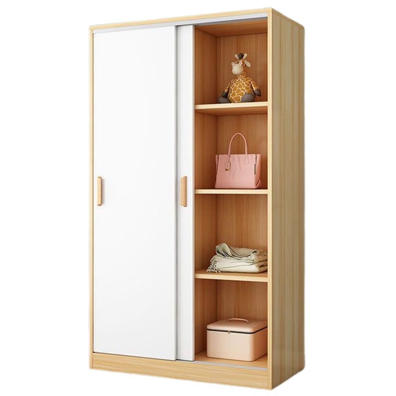 Manufactured Wood Kids Closet Modern Cloth Rod Included Wardrobe Closet